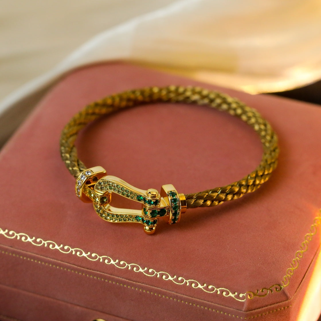 [Dawnora Jewelry]FORCE 10 GOLD GREEN DIAMOND PAVED