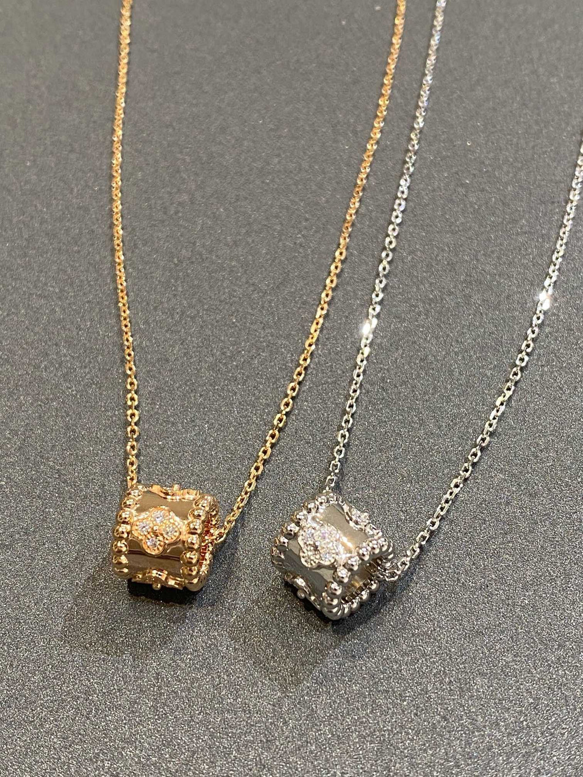 [Dawnora Jewelry]PERLEE PEDANT SIVLER DIAMOND NECKLACE
