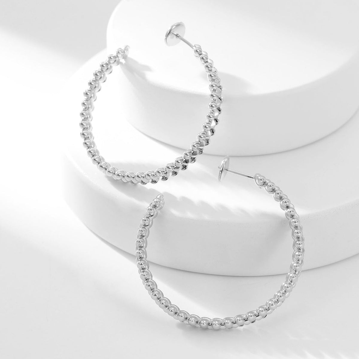 [Dawnora Jewelry]CLASH HOOP LARGE EARRINGS