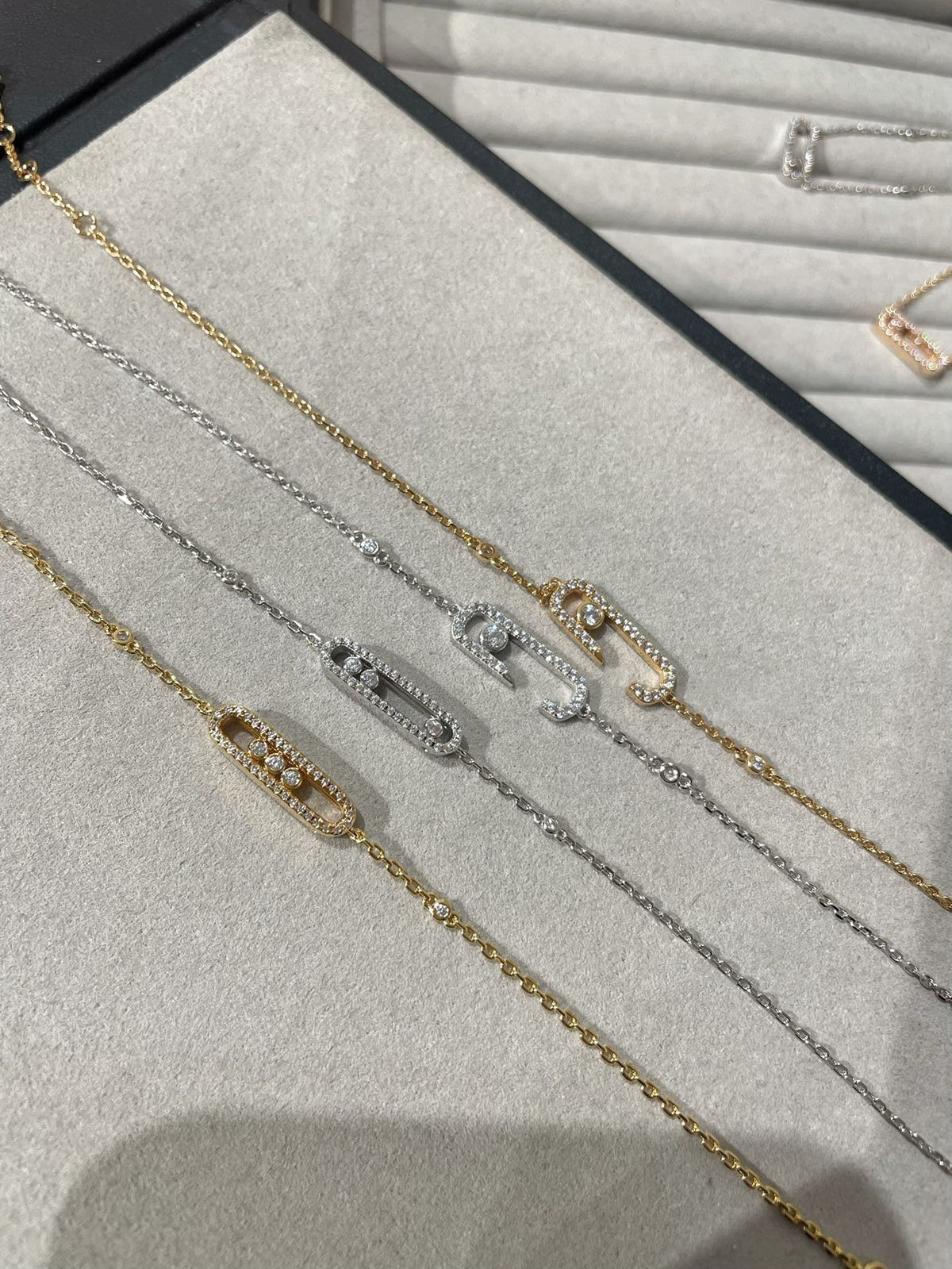 [Dawnora Jewelry]BABY MOVE DIAMOND BRACELET(Adjustable length)