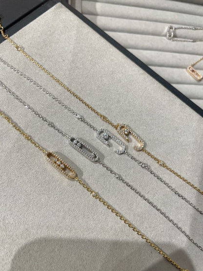 [Dawnora Jewelry]BABY MOVE DIAMOND BRACELET(Adjustable length)