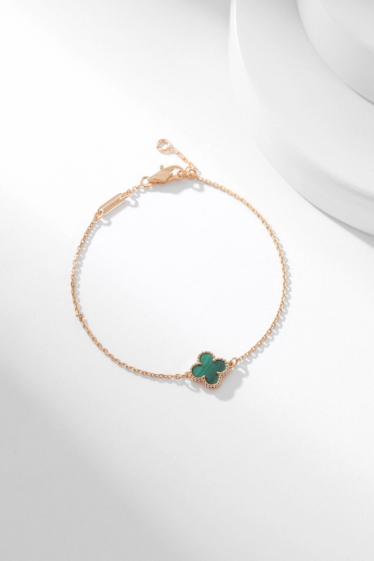 [Dawnora Jewelry]CLOVER BRACELET MALACHITE 1 MOTIF