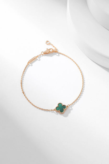 [Dawnora Jewelry]CLOVER BRACELET MALACHITE 1 MOTIF