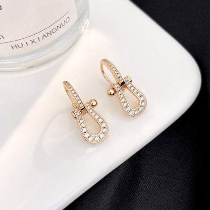 [Dawnora Jewelry]FORCE 10 FULL DIAMOND DROP EARRINGS MEDIUM MODEL