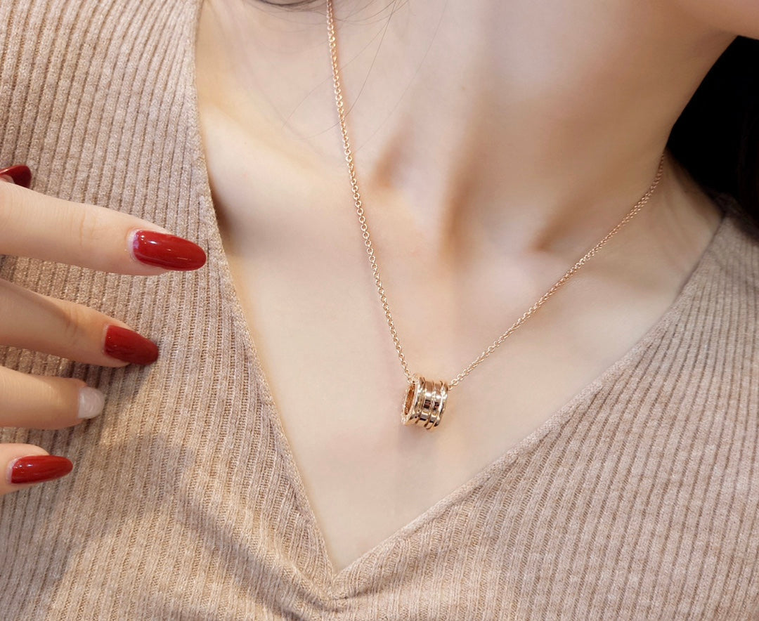 [Dawnora Jewelry]ZERO 1 PINK GOLD NECKLACE