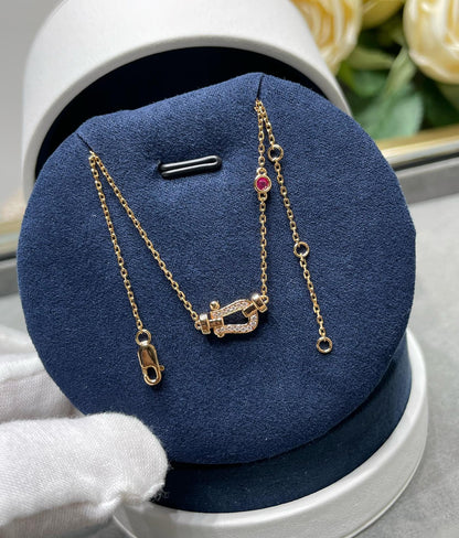 [Dawnora Jewelry]FORCE 10 DIAMOND PINK GOLD NECKLACE
