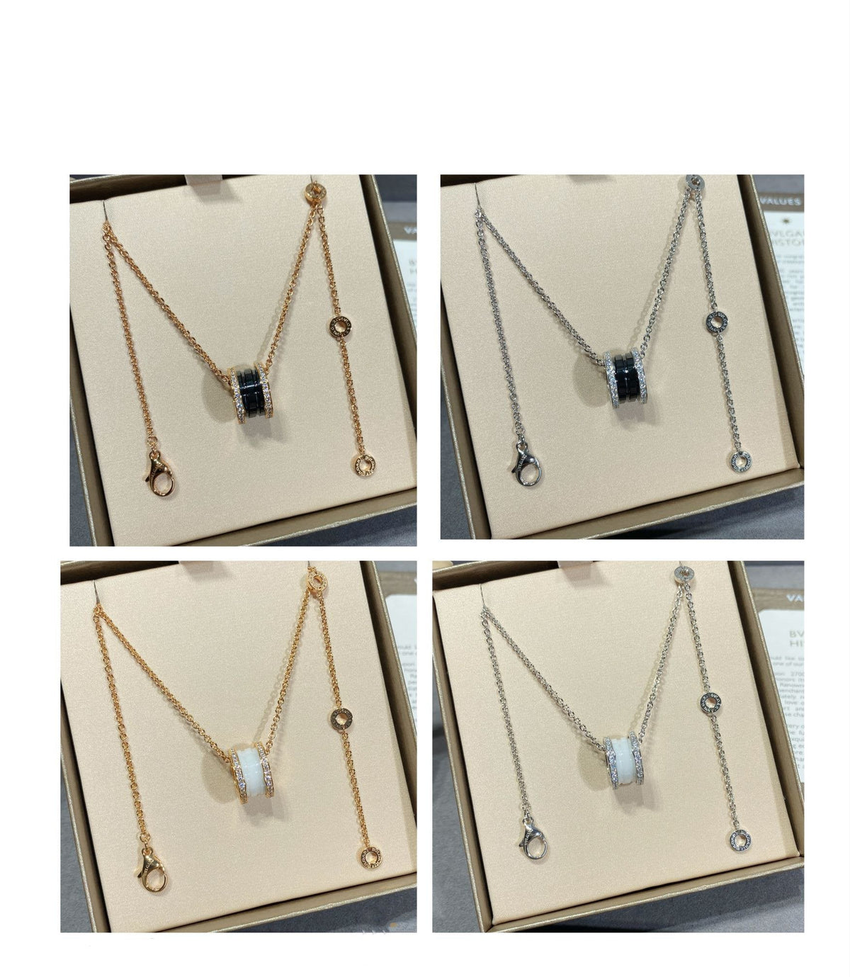 [Dawnora Jewelry]ZERO 1 DIAMOND CERAMIC NECKLACE