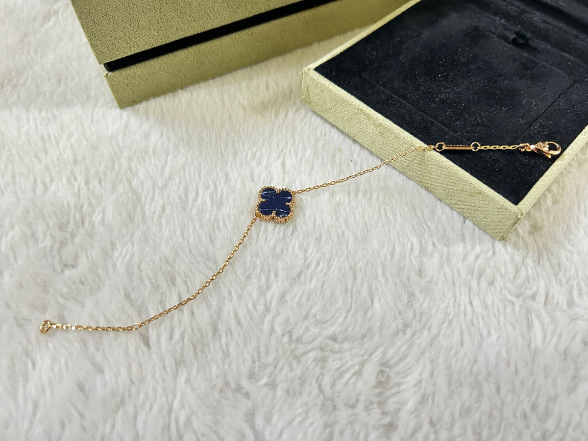 [Dawnora Jewelry]CLOVER 1 MOTIF PIETERSITE BRACELET