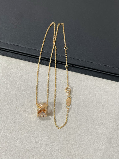 [Dawnora Jewelry]LIENS EVIDENCE DIAMOND PAVED NECKLACE