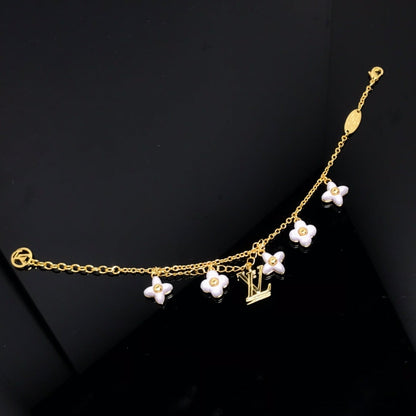 [Dawnora Jewelry]LOGO 6 MOTIF STAR AND SUN GOLD BRACELET
