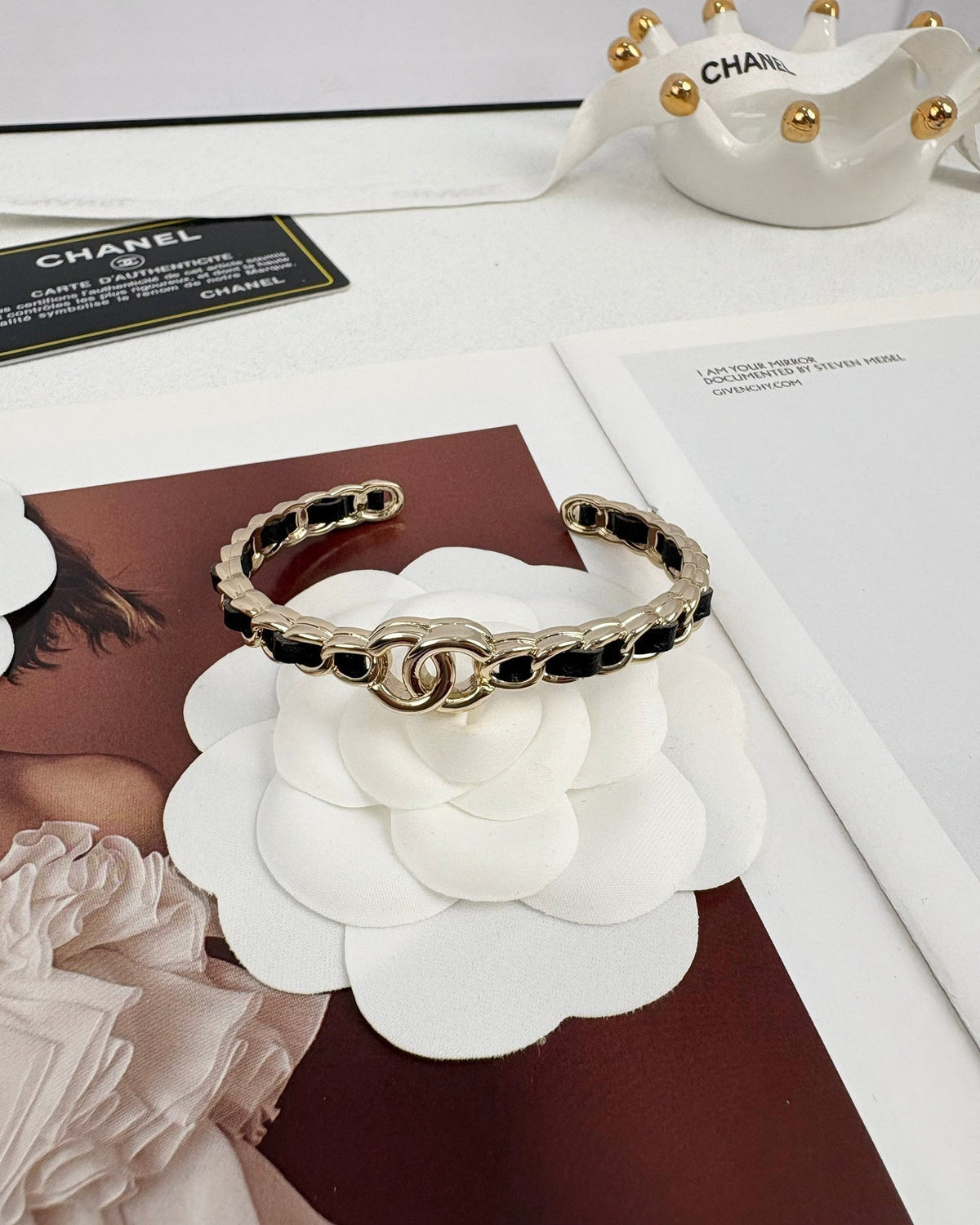 [Dawnora Jewelry]Double C Open Bangle