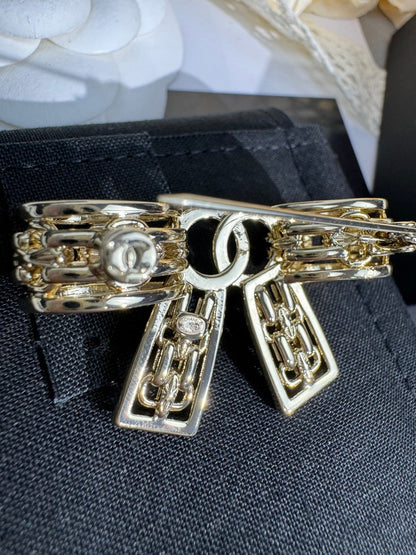 [Dawnora Jewelry]25K Hollow Bow Brooch