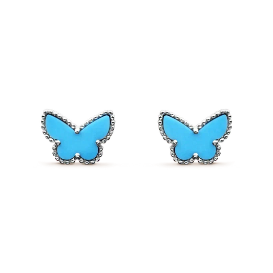 [Dawnora Jewelry]BUTTERFLY TURQUOISE EARRINGS SILVER