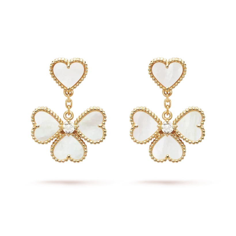 [Dawnora Jewelry]CLOVER SWEET WHITE MOP EARRINGS