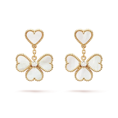 [Dawnora Jewelry]CLOVER SWEET WHITE MOP EARRINGS