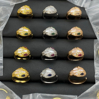 [Dawnora Jewelry]BRAND NEW ASSORTED SNAKE HEAD MOTHER OF PEARL RINGS