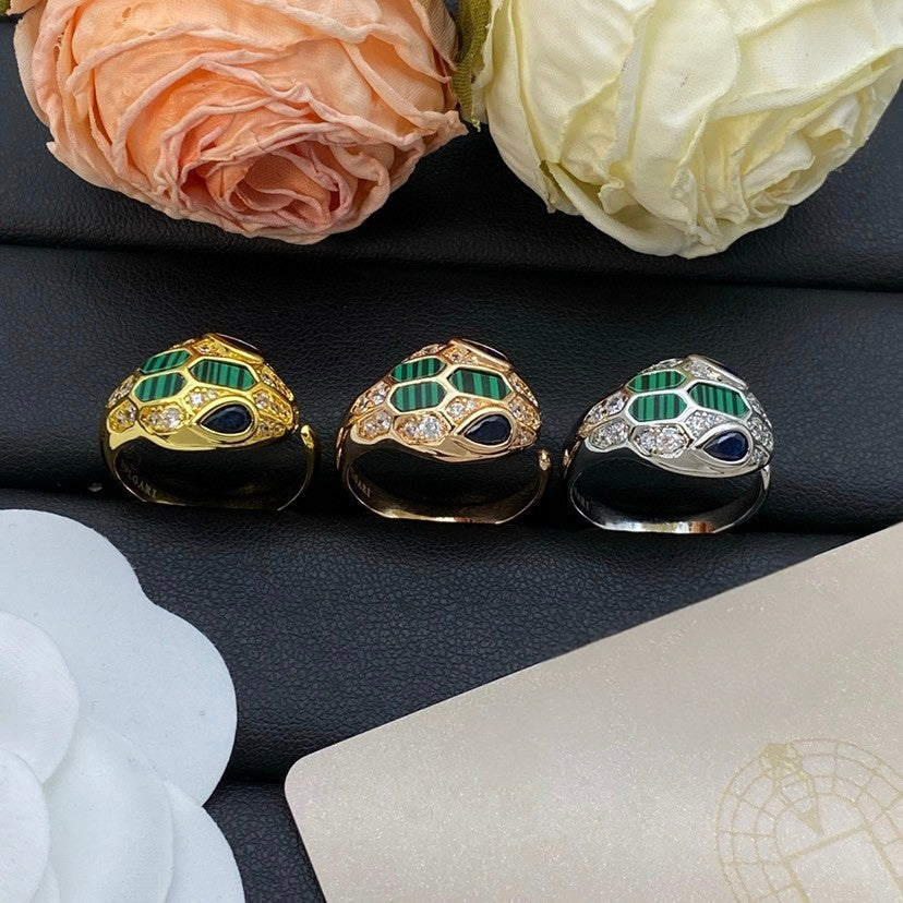 [Dawnora Jewelry]BRAND NEW ASSORTED SNAKE HEAD MALACHITE RINGS