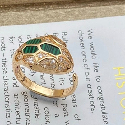 [Dawnora Jewelry]BRAND NEW ASSORTED SNAKE HEAD MALACHITE RINGS
