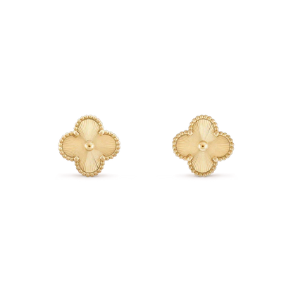 [Dawnora Jewelry]CLOVER MINI 9.5MM LASER EARRINGS