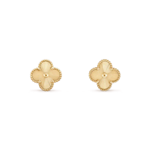 [Dawnora Jewelry]CLOVER MINI 9.5MM LASER EARRINGS