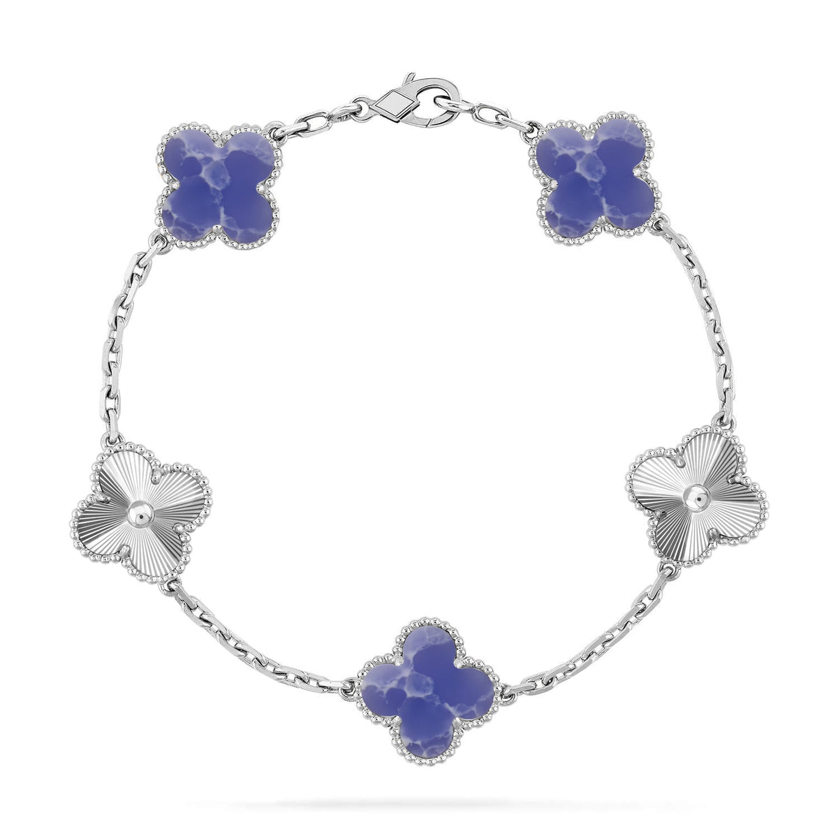 [Dawnora Jewelry]CLOVER 5 MOTIF BLUE VEINS BRACELET COLLECTION
