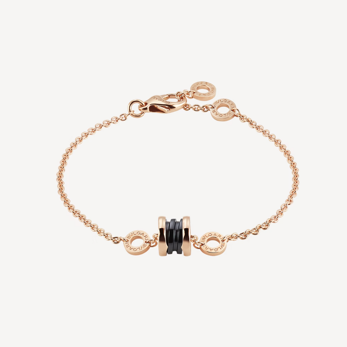 [Dawnora Jewelry]ZERO 1 SOFT PINK GOLD AND BLACK CERAMIC BRACELET