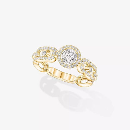 [Dawnora Jewelry]Move Link Solitaire Ring