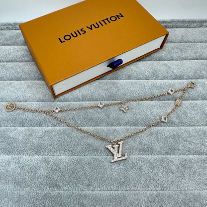 [Dawnora Jewelry]FULL DIAMOND LETTER NECKLACE