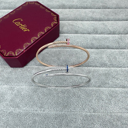 [Dawnora Jewelry]JUSTE BRACELET 2.5MM PINK STONES AT BOTH ENDS
