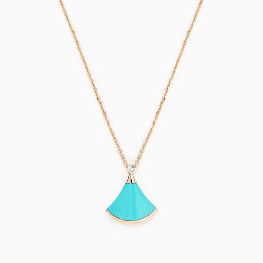 [Dawnora Jewelry]DREAM NECKLACE TURQUOISE PINK GOLD