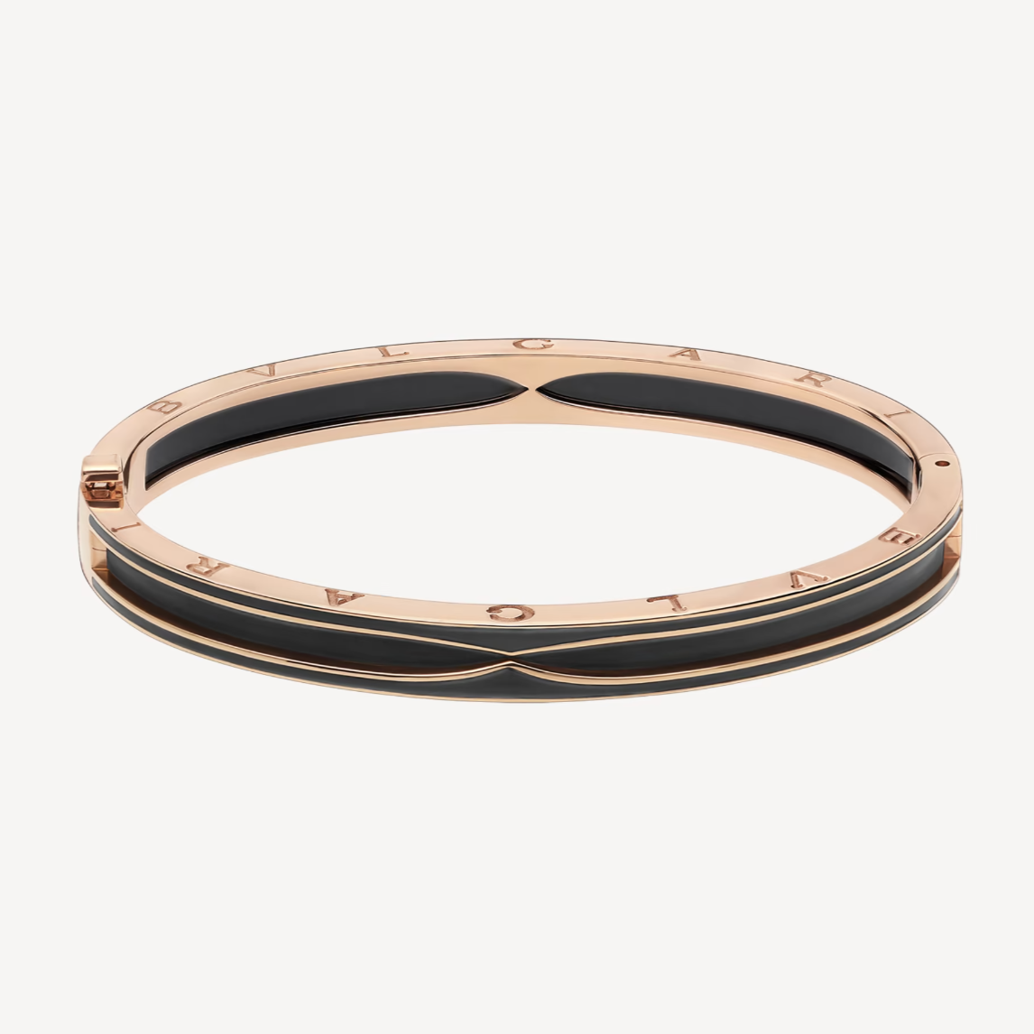 [Dawnora Jewelry]ZERO 1 PINK GOLD WITH MATTE BLACK CERAMIC BRACELET