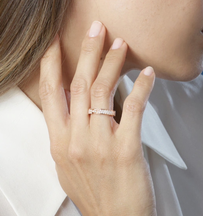 [Dawnora Jewelry]ALLIANCE LIENS VIDENCE PAVED DIAMOND 4MM RING