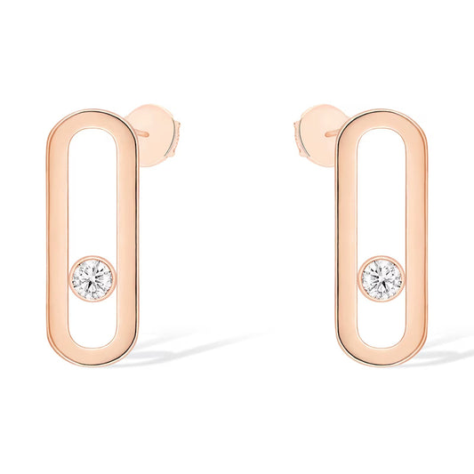 [Dawnora Jewelry]MOVE UNO SMALL 1 DIAMOND EARRINGS