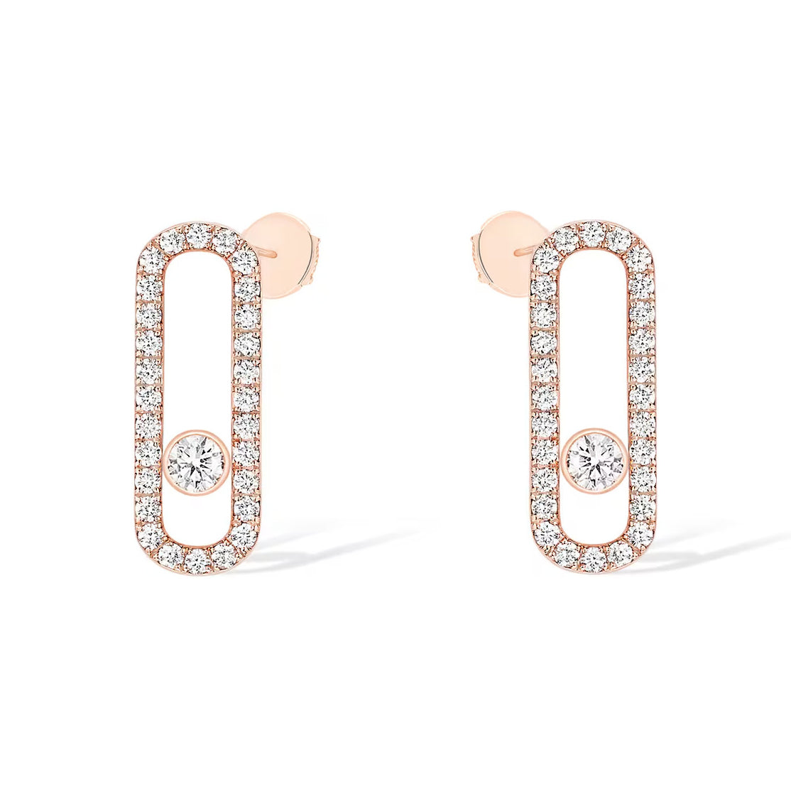 [Dawnora Jewelry]MOVE UNO STUD DIAMOND PAVED EARRINGS