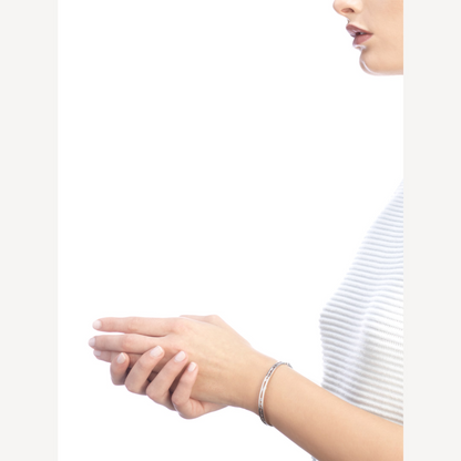 [Dawnora Jewelry]ZERO 1 SPIRAL LOGO SILVER BRACELET