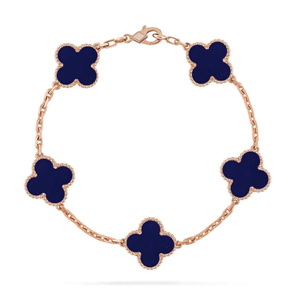 [Dawnora Jewelry]CLOVER 5 MOTIF LAPIS LAZULI BRACELET COLLECTION