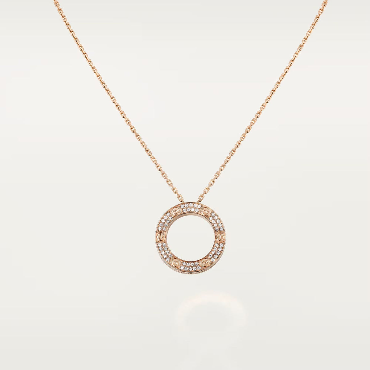 [Dawnora Jewelry]LOVE NECKLACE 16MM  FULL DIAMOND