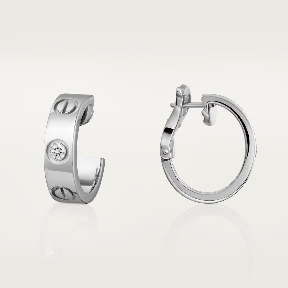[Dawnora Jewelry]LOVE EARRINGS 5.7MM 2 DIAMONDS