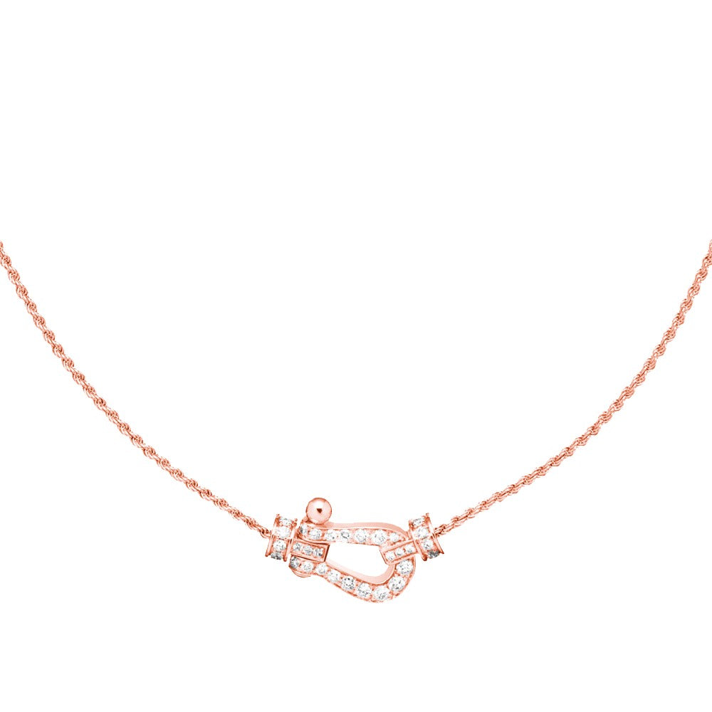 [Dawnora Jewelry]FORCE 10 PINK GOLD DIAMOND NECKLACE