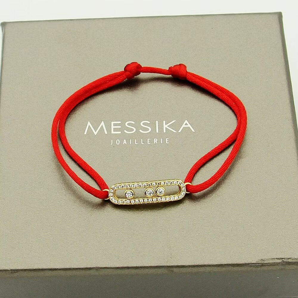 [Dawnora Jewelry]Care(Medium-3.5mm) pink cord pavé bracelet