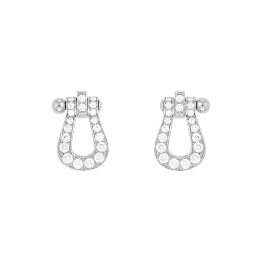 [Dawnora Jewelry]FORCE 10 FULL DIAMOND STUD EARRINGS MINI MODEL