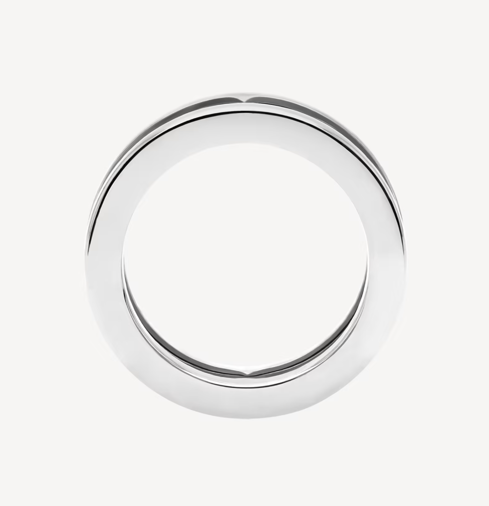 [Dawnora Jewelry]ZERO 1 ONE-BAND WITH OPENWORK LOGO SPIRAL RING