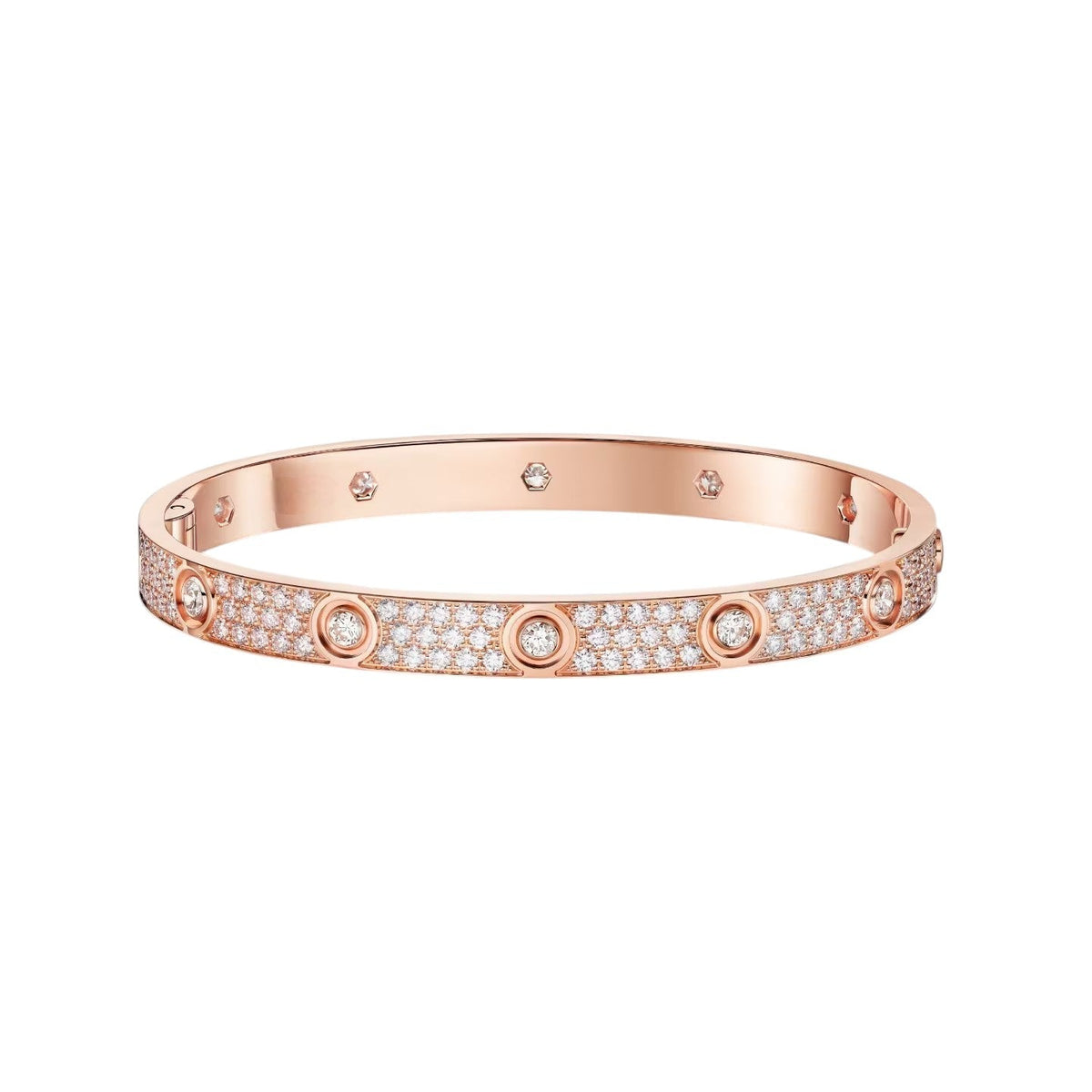 [Dawnora Jewelry]LOVE BRACELET 6.1MM DIAMOND-PAVED 10 BIG DIAMONDS