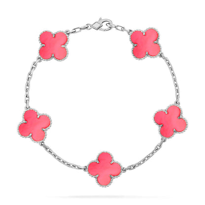 [Dawnora Jewelry] CLOVER 5 MOTIFS  PINK MOP BRACELET COLLECTION