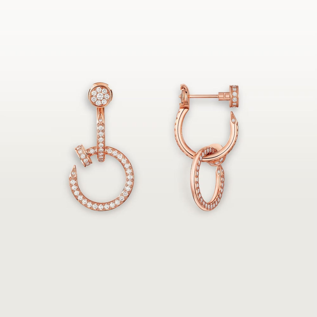 [Dawnora Jewelry]JUSTE FULL DIAMOND DOUBLE EARRINGS