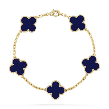 [Dawnora Jewelry]CLOVER 5 MOTIF LAPIS LAZULI BRACELET COLLECTION