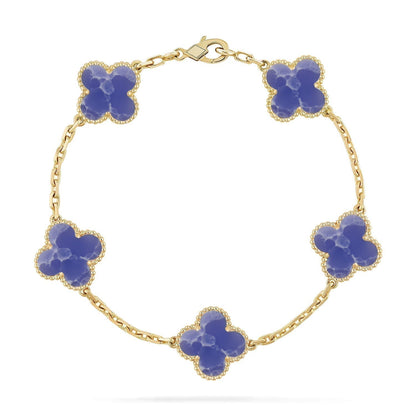 [Dawnora Jewelry]CLOVER 5 MOTIF BLUE VEINS BRACELET COLLECTION