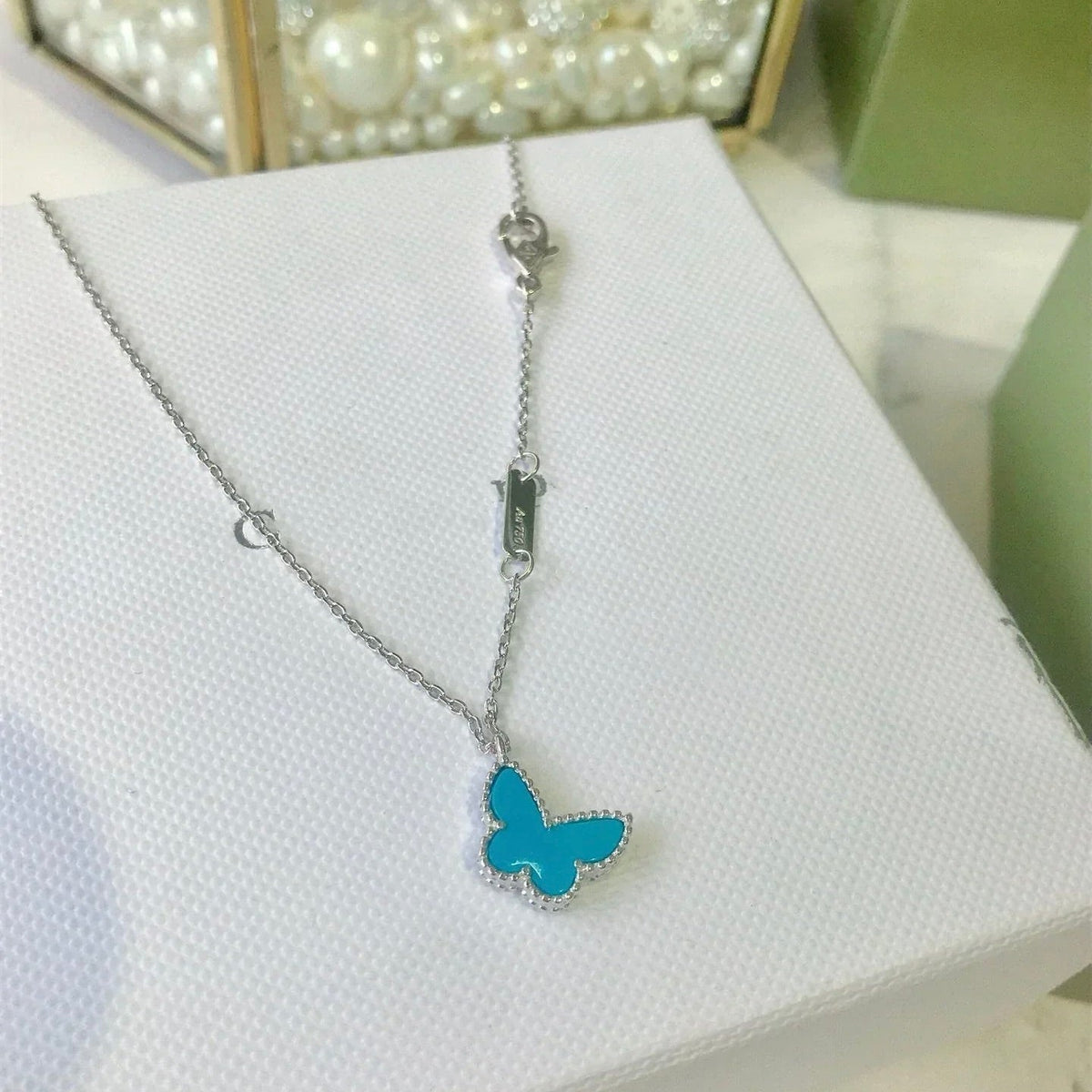 [Dawnora Jewelry]BUTTERFLY TURQUOISE BUTTERFLY BRACELET SILVER