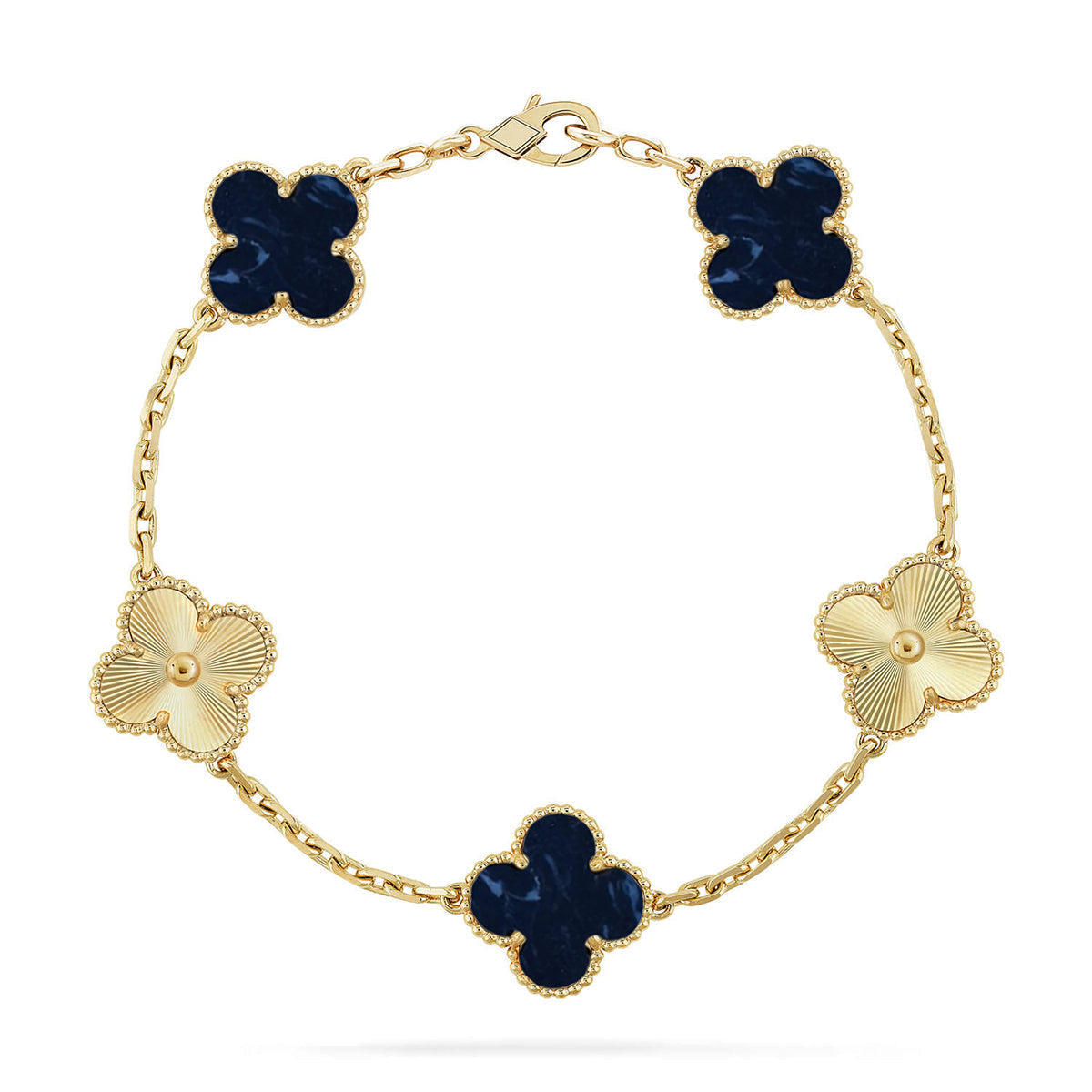 [Dawnora Jewelry]CLOVER 5 MOTIF PIETERSITE BRACELET COLLECTION