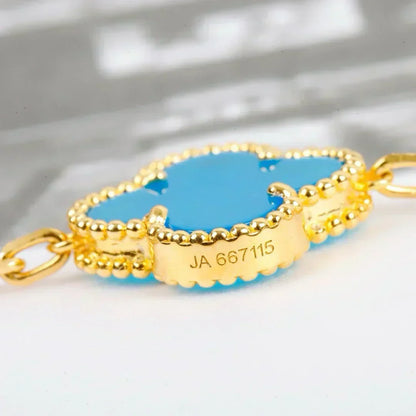 [Dawnora Jewelry] CLOVER 5 MOTIF TURQUOISE BRACELET COLLECTION